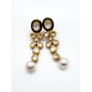 18KT Indian Mughal Meena Earring